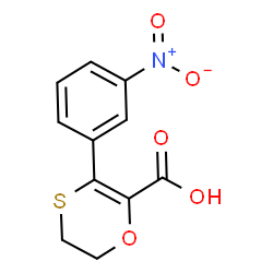 ChemSpider 2D Image | 3-(3-Nitrophenyl)-5,6-dihydro-1,4-oxathiine-2-carboxylic acid | C11H9NO5S
