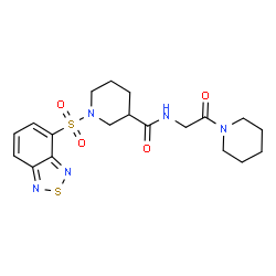ChemSpider 2D Image | 1-(2,1,3-Benzothiadiazol-4-ylsulfonyl)-N-[2-oxo-2-(1-piperidinyl)ethyl]-3-piperidinecarboxamide | C19H25N5O4S2