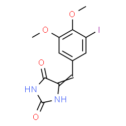 ChemSpider 2D Image | 5-(3-Iodo-4,5-dimethoxybenzylidene)-2,4-imidazolidinedione | C12H11IN2O4