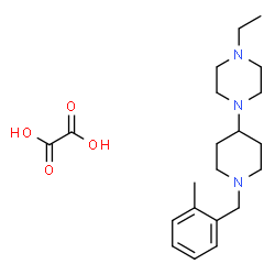 ChemSpider 2D Image | 1-Ethyl-4-[1-(2-methylbenzyl)-4-piperidinyl]piperazine ethanedioate (1:1) | C21H33N3O4