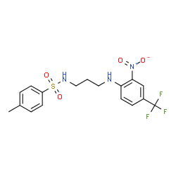 ChemSpider 2D Image | 4-Methyl-N-(3-{[2-nitro-4-(trifluoromethyl)phenyl]amino}propyl)benzenesulfonamide | C17H18F3N3O4S