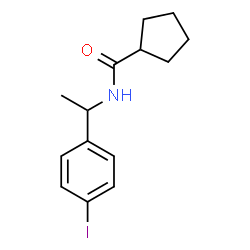 ChemSpider 2D Image | N-[1-(4-Iodophenyl)ethyl]cyclopentanecarboxamide | C14H18INO