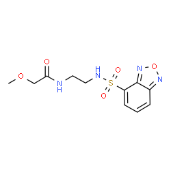 ChemSpider 2D Image | N-{2-[(2,1,3-Benzoxadiazol-4-ylsulfonyl)amino]ethyl}-2-methoxyacetamide | C11H14N4O5S