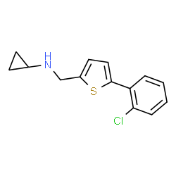 ChemSpider 2D Image | N-{[5-(2-Chlorophenyl)-2-thienyl]methyl}cyclopropanamine | C14H14ClNS