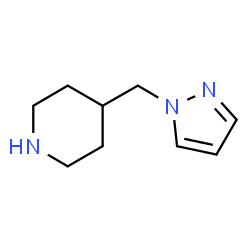 ChemSpider 2D Image | 4-(1H-Pyrazol-1-ylmethyl)piperidine | C9H15N3