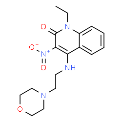 ChemSpider 2D Image | 1-Ethyl-4-(2-morpholin-4-yl-ethylamino)-3-nitro-1H-quinolin-2-one | C17H22N4O4
