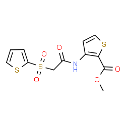 ChemSpider 2D Image | Methyl 3-{[(2-thienylsulfonyl)acetyl]amino}-2-thiophenecarboxylate | C12H11NO5S3