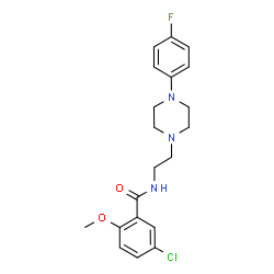 ChemSpider 2D Image | 5-Chloro-N-{2-[4-(4-fluorophenyl)-1-piperazinyl]ethyl}-2-methoxybenzamide | C20H23ClFN3O2