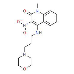 ChemSpider 2D Image | 1-Methyl-4-(3-morpholin-4-yl-propylamino)-3-nitro-1H-quinolin-2-one | C17H22N4O4