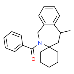 ChemSpider 2D Image | (5-Methyl-4,5-dihydrospiro[2-benzazepine-3,1'-cyclohexan]-2(1H)-yl)(phenyl)methanone | C23H27NO