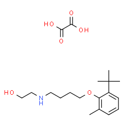 ChemSpider 2D Image | 2-({4-[2-Methyl-6-(2-methyl-2-propanyl)phenoxy]butyl}amino)ethanol ethanedioate (1:1) | C19H31NO6