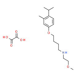ChemSpider 2D Image | 4-(4-Isopropyl-3-methylphenoxy)-N-(2-methoxyethyl)-1-butanamine ethanedioate (1:1) | C19H31NO6