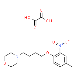 ChemSpider 2D Image | 4-[4-(4-Methyl-2-nitrophenoxy)butyl]morpholine ethanedioate (1:1) | C17H24N2O8