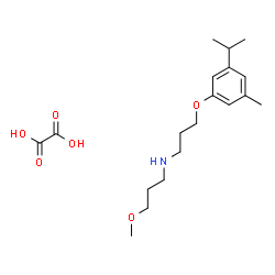ChemSpider 2D Image | 3-(3-Isopropyl-5-methylphenoxy)-N-(3-methoxypropyl)-1-propanamine ethanedioate (1:1) | C19H31NO6