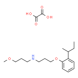 ChemSpider 2D Image | 3-(2-sec-Butylphenoxy)-N-(3-methoxypropyl)-1-propanamine ethanedioate (1:1) | C19H31NO6