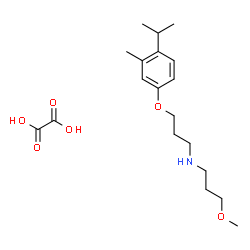 ChemSpider 2D Image | 3-(4-Isopropyl-3-methylphenoxy)-N-(3-methoxypropyl)-1-propanamine ethanedioate (1:1) | C19H31NO6