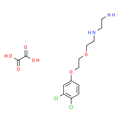 ChemSpider 2D Image | N-{2-[2-(3,4-Dichlorophenoxy)ethoxy]ethyl}-1,2-ethanediamine ethanedioate (1:1) | C14H20Cl2N2O6