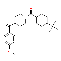 ChemSpider 2D Image | [4-(4-Methoxybenzoyl)-1-piperidinyl][4-(2-methyl-2-propanyl)cyclohexyl]methanone | C24H35NO3