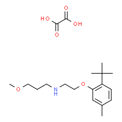 ChemSpider 2D Image | 3-Methoxy-N-{2-[5-methyl-2-(2-methyl-2-propanyl)phenoxy]ethyl}-1-propanamine ethanedioate (1:1) | C19H31NO6