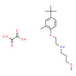 ChemSpider 2D Image | 3-Methoxy-N-{2-[2-methyl-4-(2-methyl-2-propanyl)phenoxy]ethyl}-1-propanamine ethanedioate (1:1) | C19H31NO6