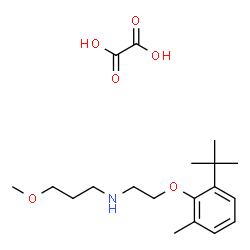 ChemSpider 2D Image | 3-Methoxy-N-{2-[2-methyl-6-(2-methyl-2-propanyl)phenoxy]ethyl}-1-propanamine ethanedioate (1:1) | C19H31NO6