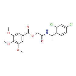 ChemSpider 2D Image | 2-{[1-(2,4-Dichlorophenyl)ethyl]amino}-2-oxoethyl 3,4,5-trimethoxybenzoate | C20H21Cl2NO6