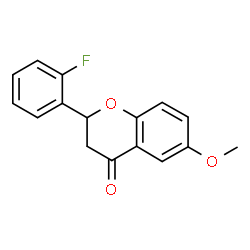 ChemSpider 2D Image | 2-(2-Fluorophenyl)-6-methoxy-2,3-dihydro-4H-chromen-4-one | C16H13FO3