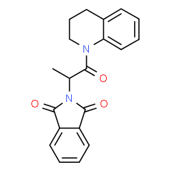ChemSpider 2D Image | 2-[1-(3,4-dihydro-2H-quinolin-1-yl)-1-oxopropan-2-yl]isoindole-1,3-dione | C20H18N2O3
