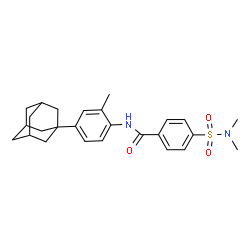 ChemSpider 2D Image | N-[4-(Adamantan-1-yl)-2-methylphenyl]-4-(dimethylsulfamoyl)benzamide | C26H32N2O3S
