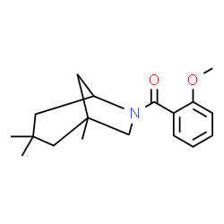 ChemSpider 2D Image | (2-Methoxyphenyl)(1,3,3-trimethyl-6-azabicyclo[3.2.1]oct-6-yl)methanone | C18H25NO2