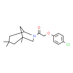 ChemSpider 2D Image | 2-(4-Chlorophenoxy)-1-(1,3,3-trimethyl-6-azabicyclo[3.2.1]oct-6-yl)ethanone | C18H24ClNO2