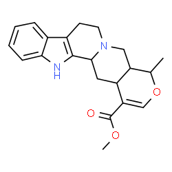ChemSpider 2D Image | methyl 19-methyl-16,17-didehydro-18-oxayohimban-16-carboxylate | C21H24N2O3