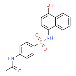 ChemSpider 2D Image | N-{4-[(4-Hydroxy-1-naphthyl)sulfamoyl]phenyl}acetamide | C18H16N2O4S