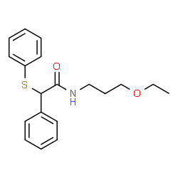 ChemSpider 2D Image | N-(3-Ethoxypropyl)-2-phenyl-2-(phenylsulfanyl)acetamide | C19H23NO2S
