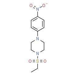 ChemSpider 2D Image | 1-(Ethylsulfonyl)-4-(4-nitrophenyl)piperazine | C12H17N3O4S