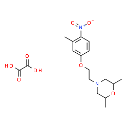 ChemSpider 2D Image | 2,6-Dimethyl-4-[2-(3-methyl-4-nitrophenoxy)ethyl]morpholine ethanedioate (1:1) | C17H24N2O8