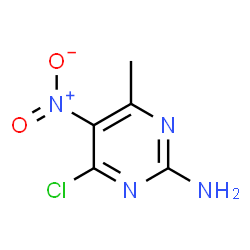 ChemSpider 2D Image | 4-Chloro-6-methyl-5-nitropyrimidin-2-amine | C5H5ClN4O2