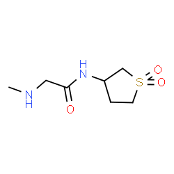 ChemSpider 2D Image | N-(1,1-Dioxidotetrahydro-3-thiophenyl)-N~2~-methylglycinamide | C7H14N2O3S