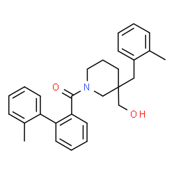 ChemSpider 2D Image | [3-(Hydroxymethyl)-3-(2-methylbenzyl)-1-piperidinyl](2'-methyl-2-biphenylyl)methanone | C28H31NO2