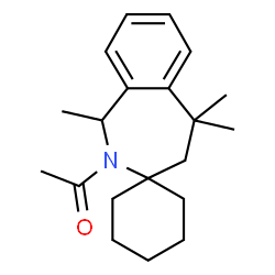 ChemSpider 2D Image | 1-(1,5,5-Trimethyl-4,5-dihydrospiro[2-benzazepine-3,1'-cyclohexan]-2(1H)-yl)ethanone | C20H29NO