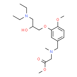 ChemSpider 2D Image | Methyl N-{3-[3-(diethylamino)-2-hydroxypropoxy]-4-methoxybenzyl}-N-methylglycinate | C19H32N2O5