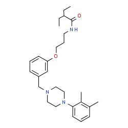 ChemSpider 2D Image | N-[3-(3-{[4-(2,3-Dimethylphenyl)-1-piperazinyl]methyl}phenoxy)propyl]-2-ethylbutanamide | C28H41N3O2