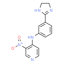 ChemSpider 2D Image | N-[3-(4,5-Dihydro-1H-imidazol-2-yl)phenyl]-3-nitro-4-pyridinamine | C14H13N5O2
