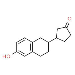 ChemSpider 2D Image | 3-(1,2,3,4-Tetrahydro-6-hydroxy-2-naphthyl)cyclopentanone | C15H18O2