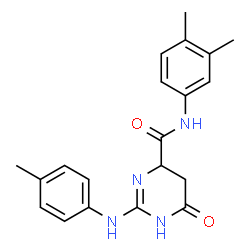 ChemSpider 2D Image | N-(3,4-dimethylphenyl)-2-(4-methylanilino)-6-oxo-4,5-dihydro-1H-pyrimidine-4-carboxamide | C20H22N4O2