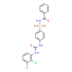 ChemSpider 2D Image | N-[(4-{[(2,3-Dichlorophenyl)carbamoyl]amino}phenyl)sulfonyl]benzamide | C20H15Cl2N3O4S