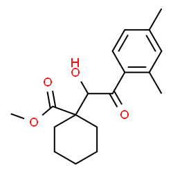 ChemSpider 2D Image | Methyl 1-[2-(2,4-dimethylphenyl)-1-hydroxy-2-oxoethyl]cyclohexanecarboxylate | C18H24O4