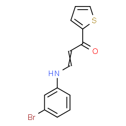 ChemSpider 2D Image | 3-[(3-Bromophenyl)amino]-1-(2-thienyl)-2-propen-1-one | C13H10BrNOS