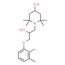 ChemSpider 2D Image | 1-[3-(2,3-Dimethylphenoxy)-2-hydroxypropyl]-2,2,6,6-tetramethyl-4-piperidinol | C20H33NO3