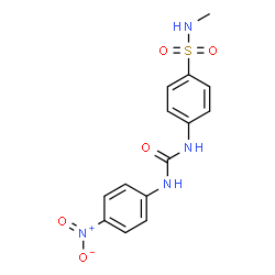 ChemSpider 2D Image | N-Methyl-4-{[(4-nitrophenyl)carbamoyl]amino}benzenesulfonamide | C14H14N4O5S
